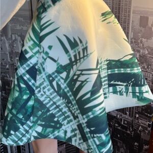 Forever 21 Green and White Peplum Skirt